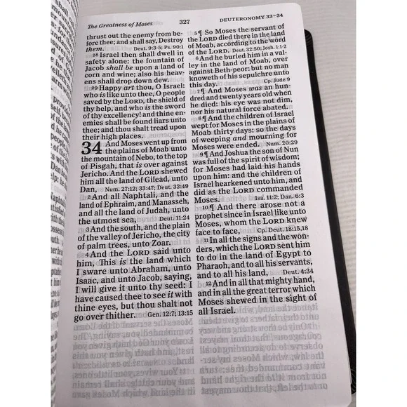 KJV Giant Print Reference Holy Bible Charcoal LeatherTouch Holman - Picture 5 of 12